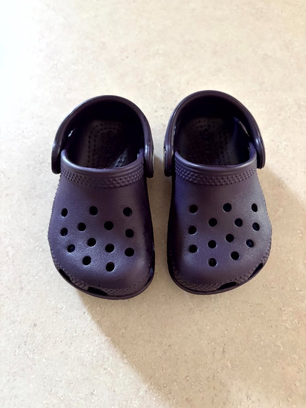 Classic Crocs Toddler Size C5 Dark Purple Iconic Crocs comfort